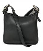 COACHコーチ）の古着「レザーショルダーバッグ」｜ブラック