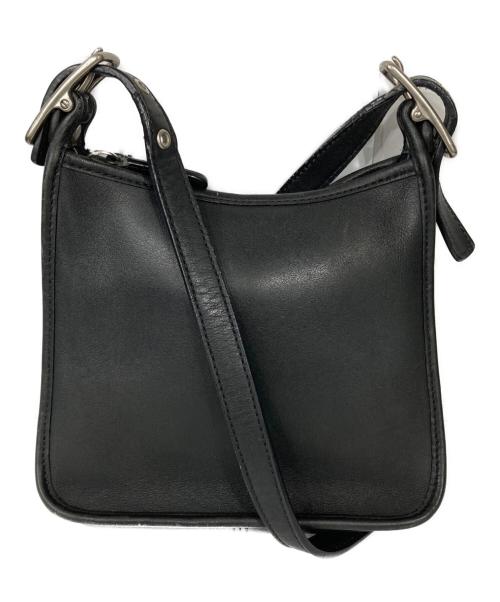 COACH（コーチ）COACH (コーチ) レザーショルダーバッグ ブラックの古着・服飾アイテム