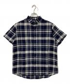son of the cheese（サノバチーズ））の古着「チェックキューバシャツ」｜ネイビー×グレー