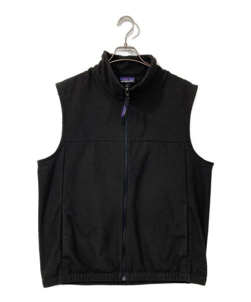 Patagonia（パタゴニア）Patagonia (パタゴニア) TEXTUED FLEECE VEST ブラック サイズ:Lの古着・服飾アイテム
