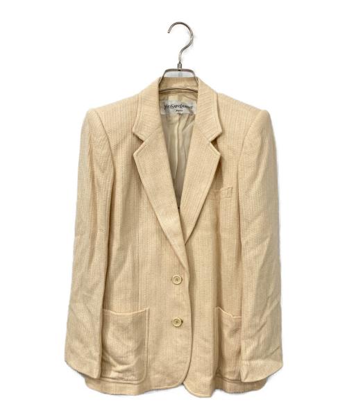 Yves Saint Laurent（イヴサンローラン）Yves Saint Laurent (イヴサンローラン) 2Bジャケット ベージュ サイズ:Mの古着・服飾アイテム