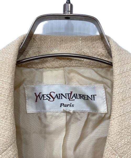 Yves Saint Laurent（イヴサンローラン）Yves Saint Laurent (イヴサンローラン) 2Bジャケット ベージュ サイズ:Mの古着・服飾アイテム
