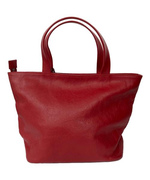 busines leather factory（ビジネスレザーファクトリー）busines leather factory (ビジネスレザーファクトリー) レザーハンドバッグ レッドの古着・服飾アイテム
