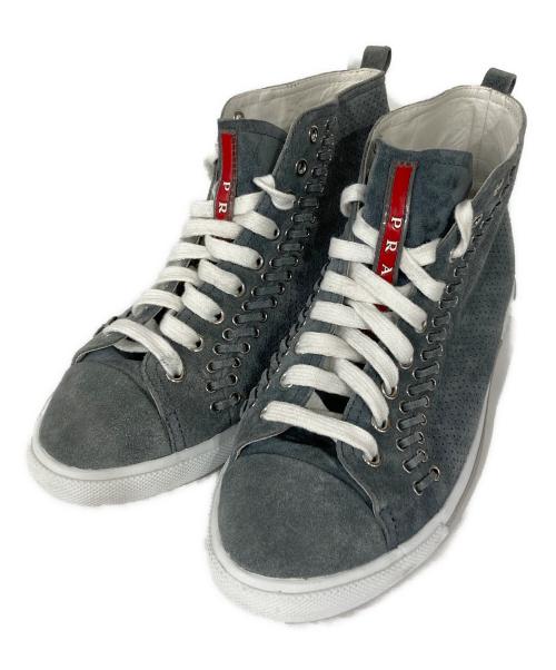 PRADA SPORTS（プラダスポーツ）PRADA SPORTS (プラダスポーツ) スウェードハイカットスニーカー グレー サイズ:37 1/2の古着・服飾アイテム