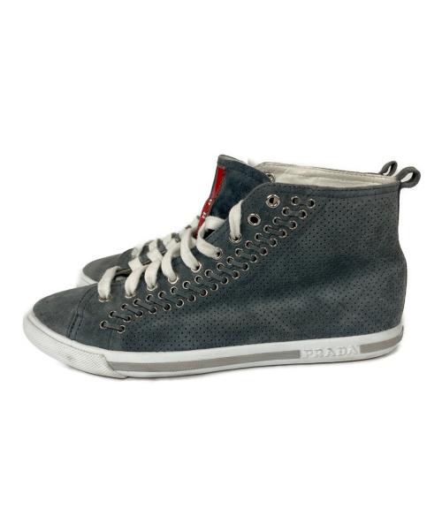 PRADA SPORTS（プラダスポーツ）PRADA SPORTS (プラダスポーツ) スウェードハイカットスニーカー グレー サイズ:37 1/2の古着・服飾アイテム
