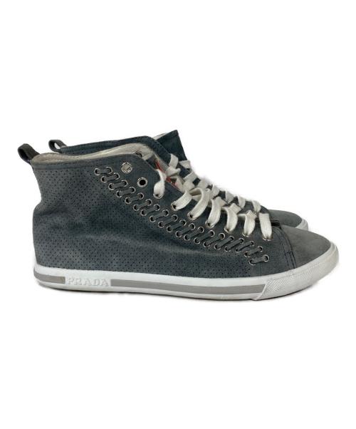 PRADA SPORTS（プラダスポーツ）PRADA SPORTS (プラダスポーツ) スウェードハイカットスニーカー グレー サイズ:37 1/2の古着・服飾アイテム