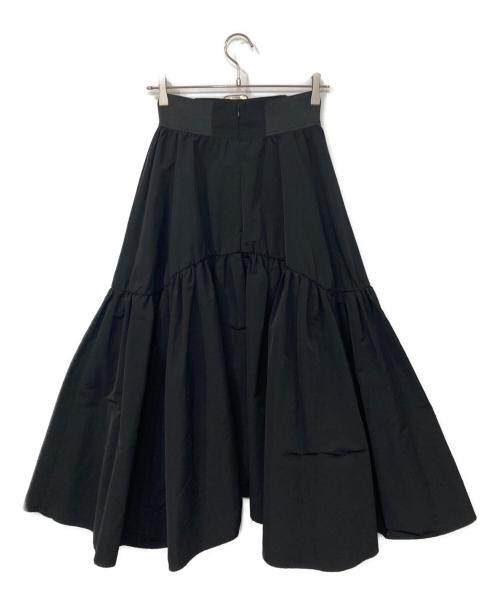 Snidel（スナイデル）Snidel (スナイデル) ベルトオンボリュームギャザースカート ブラック サイズ:Sの古着・服飾アイテム