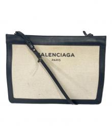 BALENCIAGA（バレンシアガ）の古着「ポシェット ショルダーバッグ」｜ベージュ×ブラック
