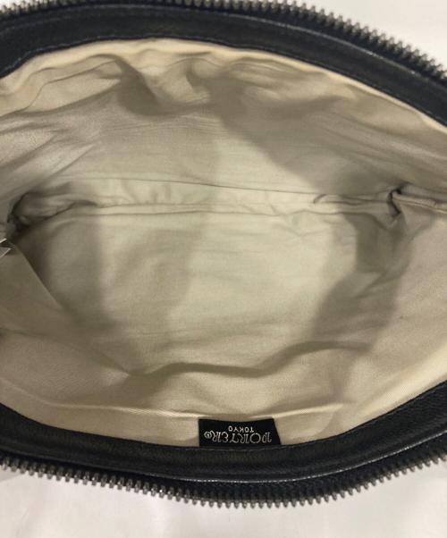 PORTER（ポーター）PORTER (ポーター) レザーショルダーバッグ ブラックの古着・服飾アイテム