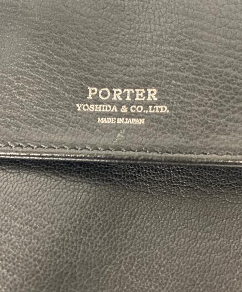 PORTER（ポーター）PORTER (ポーター) レザーショルダーバッグ ブラックの古着・服飾アイテム
