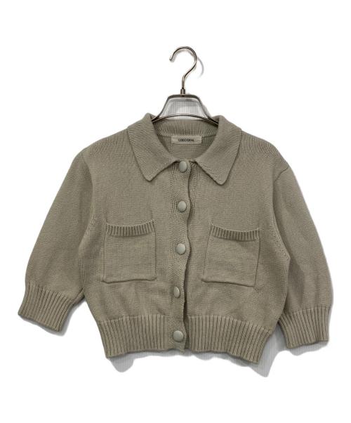 COCODEAL（ココディール）COCODEAL (ココディール) リリヤーンハーフスリーブニットシャツ アイボリー サイズ:2の古着・服飾アイテム