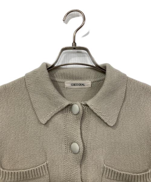COCODEAL（ココディール）COCODEAL (ココディール) リリヤーンハーフスリーブニットシャツ アイボリー サイズ:2の古着・服飾アイテム