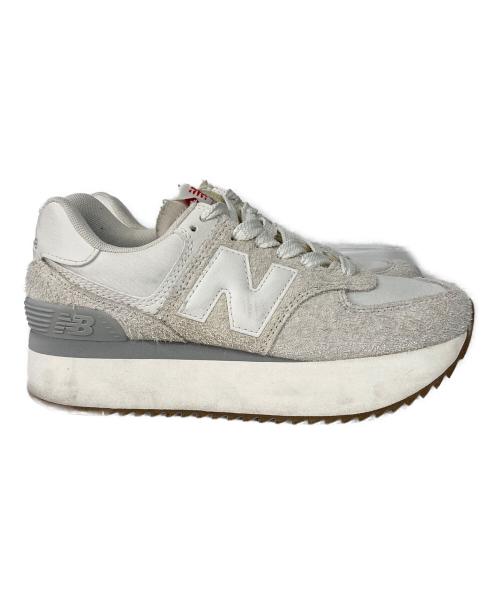 NEW BALANCE（ニューバランス）NEW BALANCE (ニューバランス) 厚底スニーカー アイボリー サイズ:US6.5の古着・服飾アイテム