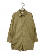 Sea Room lynnシールームリン）の古着「ウォッシュシャツロンパース」｜ベージュ