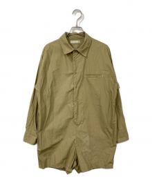 Sea Room lynn（シールームリン）の古着「ウォッシュシャツロンパース」｜ベージュ