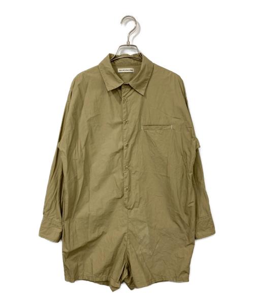 Sea Room lynn（シールームリン）Sea Room lynn (シールームリン) ウォッシュシャツロンパース ベージュ サイズ:Sの古着・服飾アイテム