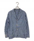 RING JACKETリングジャケット）の古着「チェックテーラードジャケット」｜ブルー