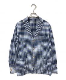 RING JACKET（リングジャケット）の古着「チェックテーラードジャケット」｜ブルー