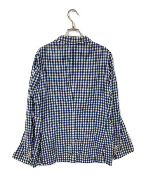 RING JACKET（リングジャケット）RING JACKET (リングジャケット) チェックテーラードジャケット ブルー サイズ:44の古着・服飾アイテム
