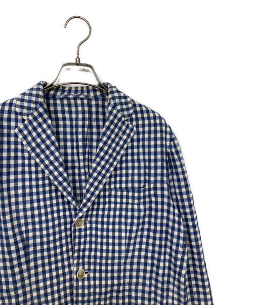 RING JACKET（リングジャケット）RING JACKET (リングジャケット) チェックテーラードジャケット ブルー サイズ:44の古着・服飾アイテム