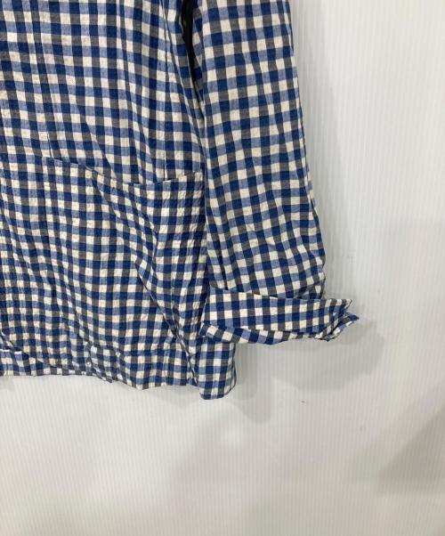 RING JACKET（リングジャケット）RING JACKET (リングジャケット) チェックテーラードジャケット ブルー サイズ:44の古着・服飾アイテム