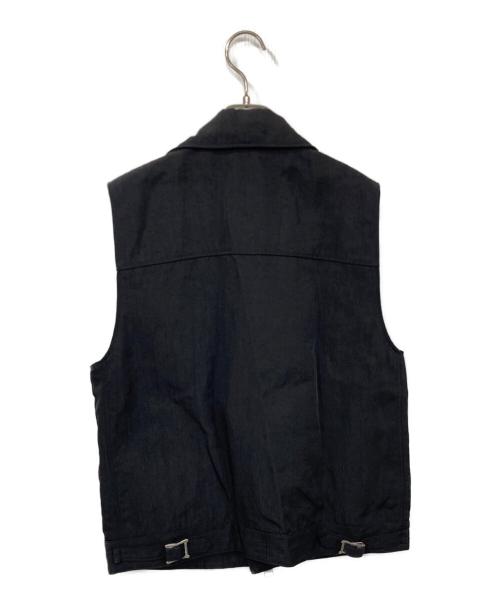 EESETT&Co（イーセットアンドコー）EESETT&Co (イーセットアンドコー) ライダースベスト ブラック サイズ:34の古着・服飾アイテム