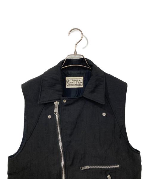 EESETT&Co（イーセットアンドコー）EESETT&Co (イーセットアンドコー) ライダースベスト ブラック サイズ:34の古着・服飾アイテム