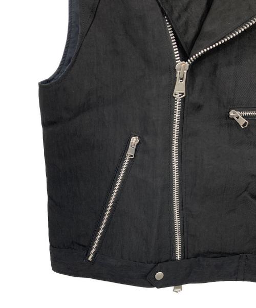 EESETT&Co（イーセットアンドコー）EESETT&Co (イーセットアンドコー) ライダースベスト ブラック サイズ:34の古着・服飾アイテム