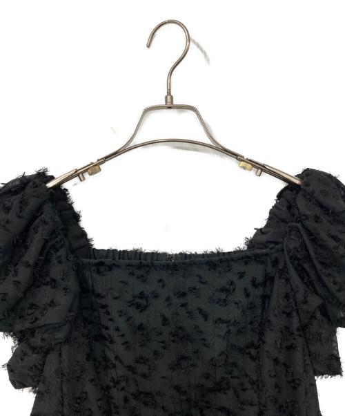CELFORD（セルフォード）CELFORD (セルフォード) オフショルショートブラウス ブラック サイズ:38の古着・服飾アイテム