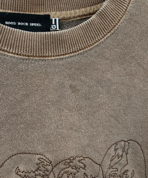 GOOD ROCK SPEED（グッドロックスピード）GOOD ROCK SPEED (グッドロックスピード) The BEATLES 刺繍スウェット ブラウン サイズ:Fの古着・服飾アイテム