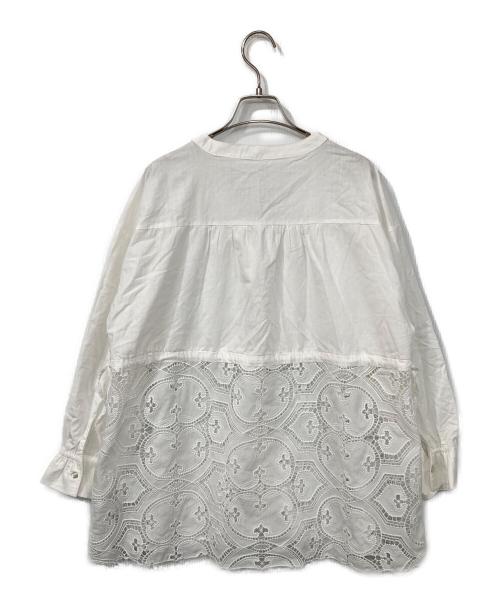 SHENERY（シーナリー）SHENERY (シーナリー) カットワークレースペプラムブラウ ホワイト サイズ:Fの古着・服飾アイテム