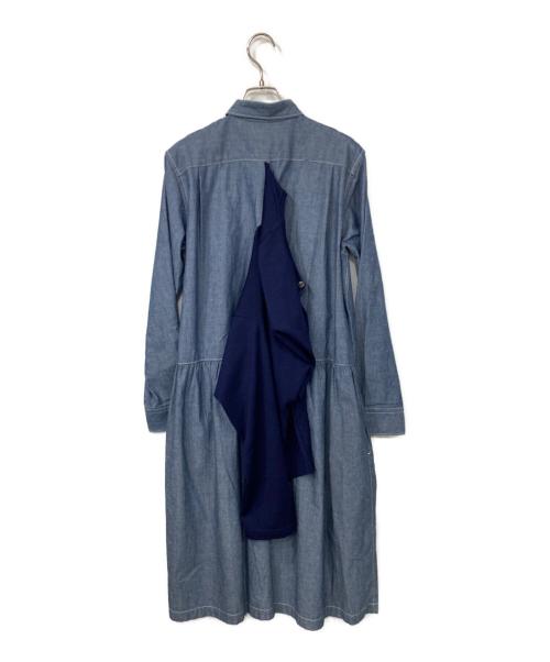 JUNYA WATANABE COMME des GARCONS（(ジュンヤワタナベ コムデギャルソン）JUNYA WATANABE COMME des GARCONS ((ジュンヤワタナベ コムデギャルソン) カーディガン レイヤードデニムシャツワンピース インディゴ サイズ:Sの古着・服飾アイテム