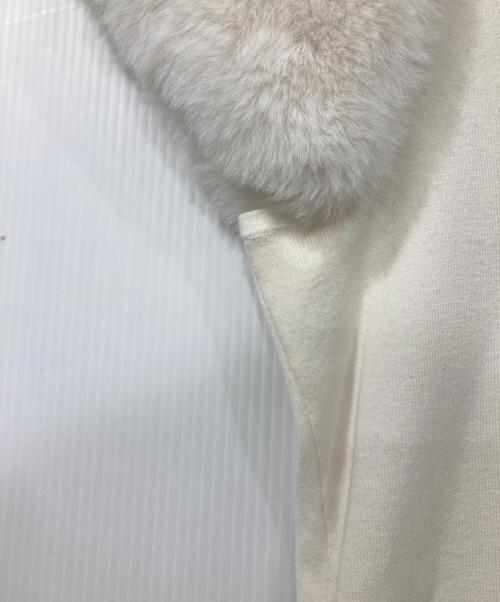 CELFORD（セルフォード）CELFORD (セルフォード) シルクブレンドショートファースリーブニット ホワイト サイズ:36の古着・服飾アイテム