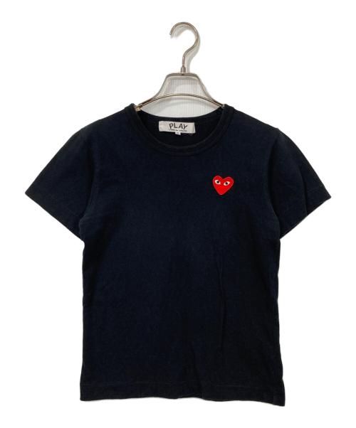 PLAY COMME des GARCONS（プレイコムデギャルソン）PLAY COMME des GARCONS (プレイコムデギャルソン) ハート刺繍Tシャツ ブラック サイズ:Sの古着・服飾アイテム