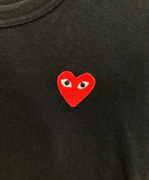 PLAY COMME des GARCONS（プレイコムデギャルソン）PLAY COMME des GARCONS (プレイコムデギャルソン) ハート刺繍Tシャツ ブラック サイズ:Sの古着・服飾アイテム