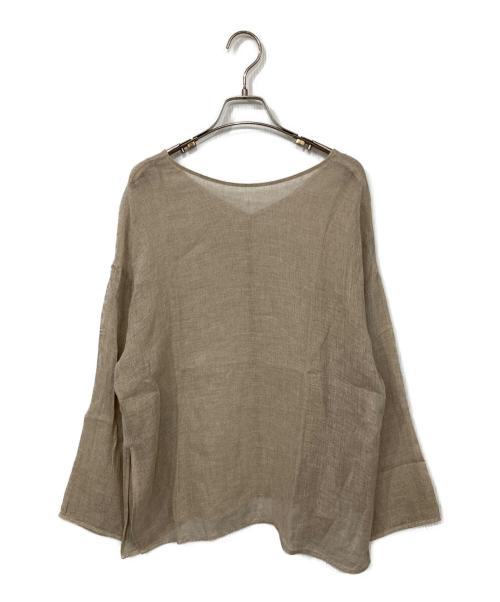 Spick and Span（スピック＆スパン）Spick and Span (スピック＆スパン) メッシュリネンルーズプルオーバー ベージュ サイズ:記載なしの古着・服飾アイテム