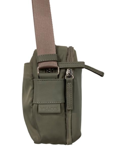 Y'SACCS（イザック）Y'SACCS (イザック) レザーコンビナイロンショルダーバッグ グレージュ サイズ:SSの古着・服飾アイテム