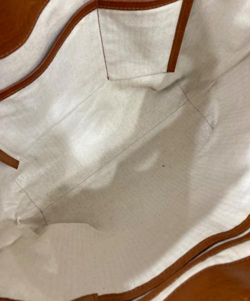 genten（ゲンテン）genten (ゲンテン) レザートートバッグ ブラウンの古着・服飾アイテム
