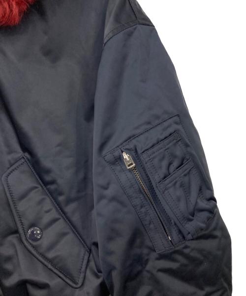 COACH（コーチ）COACH (コーチ) ボア襟付MA-1ジャケット ネイビー サイズ:Mの古着・服飾アイテム