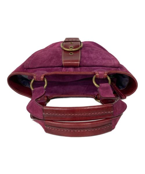 COACH（コーチ）COACH (コーチ) スウェードハンドバッグ パープルの古着・服飾アイテム