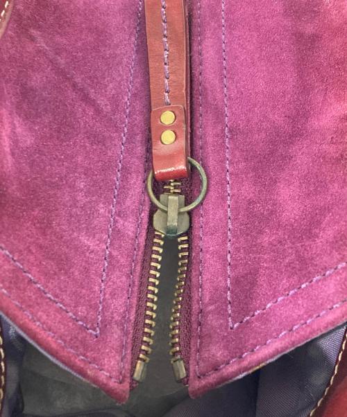 COACH（コーチ）COACH (コーチ) スウェードハンドバッグ パープルの古着・服飾アイテム