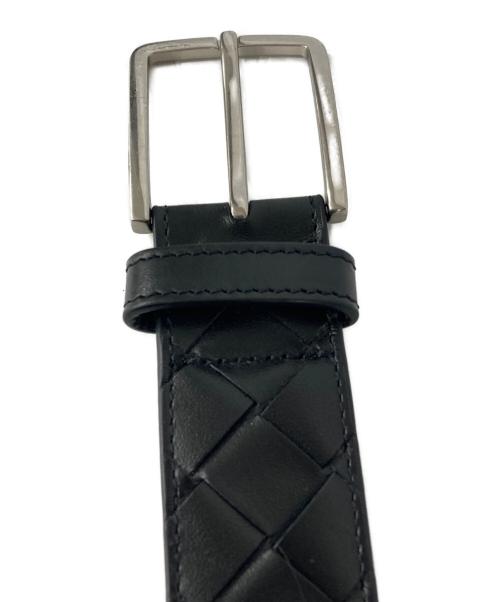 BOTTEGA VENETA（ボッテガベネタ）BOTTEGA VENETA (ボッテガベネタ) イントレチャートレザーベルト ブラック サイズ:95CMの古着・服飾アイテム