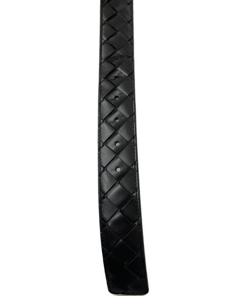 BOTTEGA VENETA（ボッテガベネタ）BOTTEGA VENETA (ボッテガベネタ) イントレチャートレザーベルト ブラック サイズ:95CMの古着・服飾アイテム