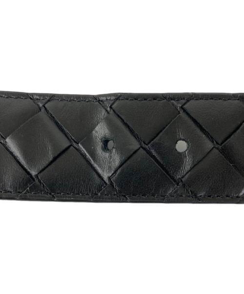 BOTTEGA VENETA（ボッテガベネタ）BOTTEGA VENETA (ボッテガベネタ) イントレチャートレザーベルト ブラック サイズ:95CMの古着・服飾アイテム