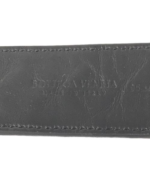 BOTTEGA VENETA（ボッテガベネタ）BOTTEGA VENETA (ボッテガベネタ) イントレチャートレザーベルト ブラック サイズ:95CMの古着・服飾アイテム