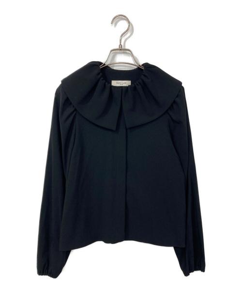 Demi-Luxe Beams（デミルクス ビームス）Demi-Luxe Beams (デミルクス ビームス) フリルカラーブラウス ブラック サイズ:36の古着・服飾アイテム