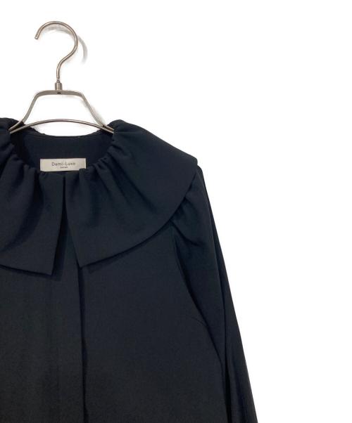 Demi-Luxe Beams（デミルクス ビームス）Demi-Luxe Beams (デミルクス ビームス) フリルカラーブラウス ブラック サイズ:36の古着・服飾アイテム