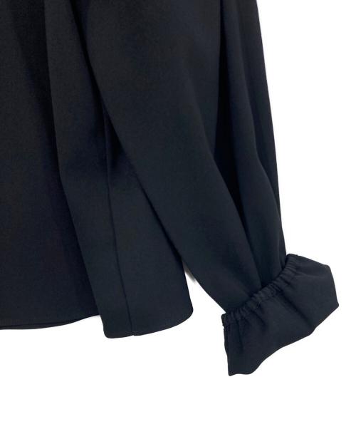 Demi-Luxe Beams（デミルクス ビームス）Demi-Luxe Beams (デミルクス ビームス) フリルカラーブラウス ブラック サイズ:36の古着・服飾アイテム