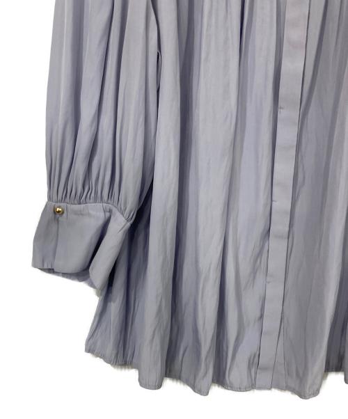 NOLLEY'S（ノーリーズ）NOLLEY'S (ノーリーズ) 5分袖ギャザーブラウス ブルー サイズ:38の古着・服飾アイテム