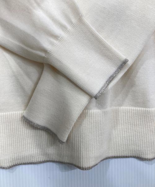 ANAYI（アナイ）ANAYI (アナイ) 金釦ニットカーディガン ベージュ サイズ:38の古着・服飾アイテム